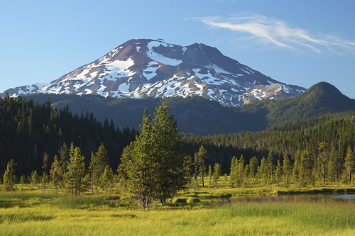 Hosmer Lake, South Sister, Cascade Mountains Oregon.