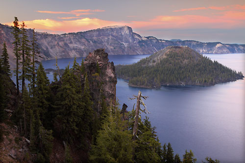 Crater Lake and Wizard Island Crater Lake National Park Oregon