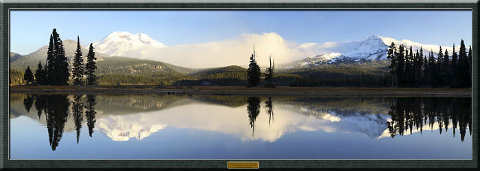 South Sister and Broken Top Mountain Sparks Lake Cascade Lakes Highway Bend Oregon