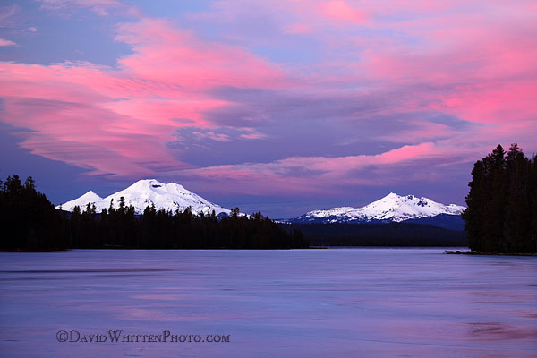 Crane Prarie Lake, Cascade Lakes, near Bend, Oregon, Sunset Fine Art Photography  Limited Edition Fine Art Photography by David Whitten