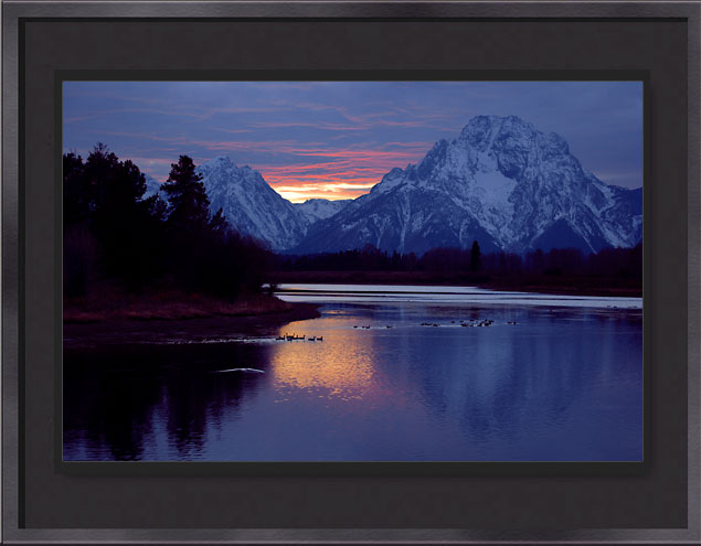 Oxbow Bend Snake River framed photograph Grand Teton National Park