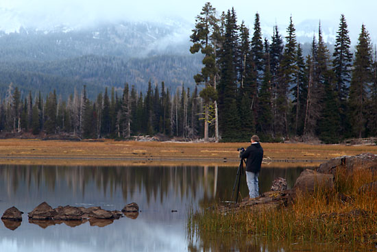 Photographer at the lake.