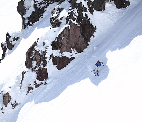 Skier in The Cirque, Skiing at Mt. Bachelor, Oregon - David Whitten Photography davidwhittenphoto.com