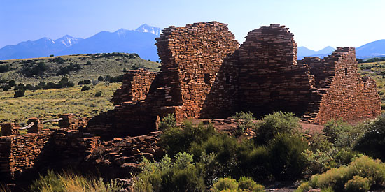 Wupatki Pueblo, Wupatki National Monument, Arizona, San Francisco Peaks,  photographer - David Whitten Photography