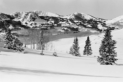 Park City Wasatch Mountains Utah Black and White Photograph