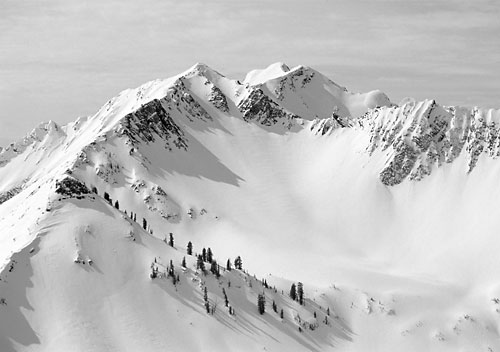 Cardiac Bowl, Wasatch Mountains, Utah photographer David Whitten black and white photographer photography