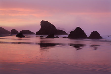 Pistol River Sea Stacks Sunrise Samuel H Boardman State Park Oregon