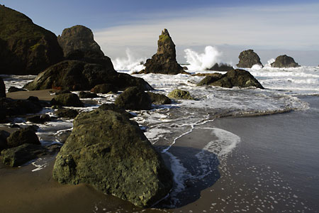 Pistol River State Park Sea Stacks Crashing Waves Crook Point Oregon