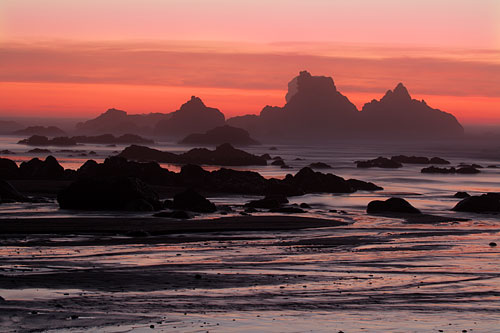 China Beach Rocks Sunset Samuel H Boardman State Park near Brookings Oregon Coast photograph