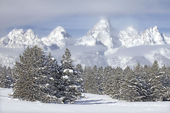  photograph - Winter Snow Teton Range, Grand Teton National Park, Wyoming