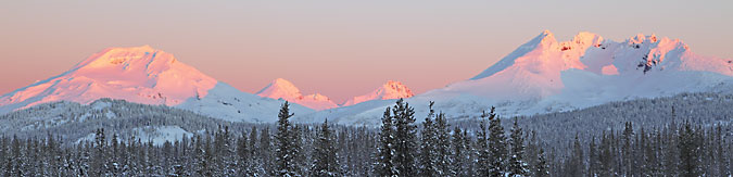 South Sister and Broken Top Mountain from Mt. Bachelor Oregon