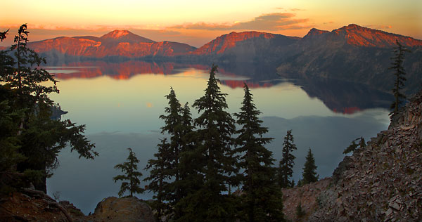 Crater Lake National Park Oregon near Diamond Lake.
