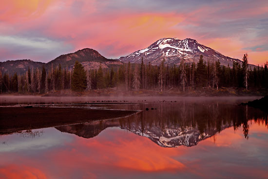 South Sister Sparks Lake Cascade Mountains Oregon