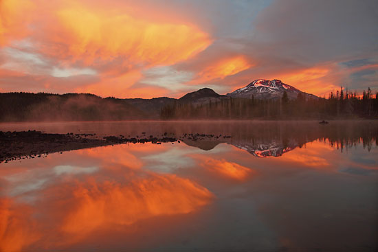 South Sister Sparks Lake Cascade Mountains Oregon