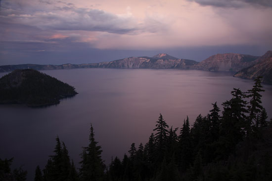 Crater Lake National Park, Oregon - Sunset photograph, photographer David Whitten Photography