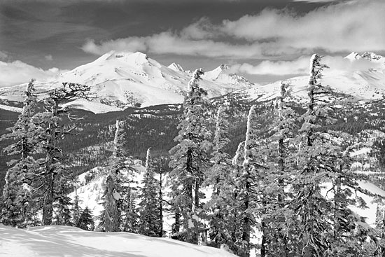 South Sister - Black and White Photograph, Cascade Mountains, Utah Limited Edition Print by David Whitten Photography