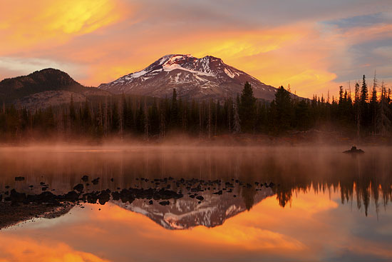 Sparks Lake and South Sister Photograph by David Whitten Sunrise, Cascade Lakes, Cascade Mountains, Oregon