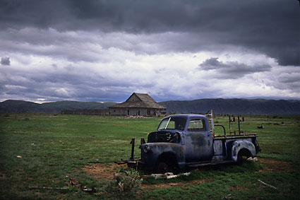 Fine Art Photography, Truck and Barn Bear River  Wyoming