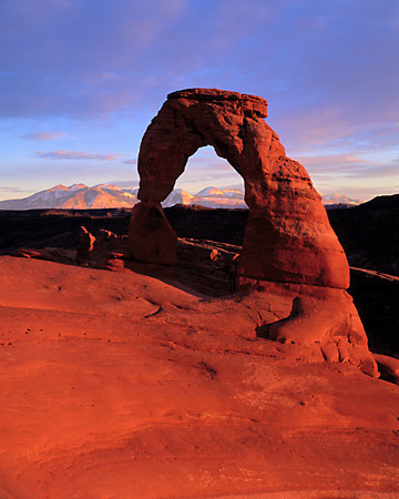 Delicate Arch La Sal Mountains Arches National Park near Moab Utah