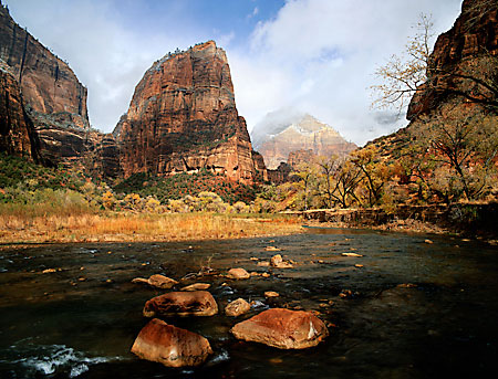 Virgin River, Angel's Landing, Zion National Park photograph, Utah