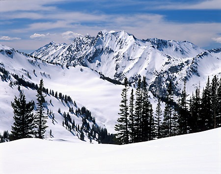 Superior Peak Alta Ski Area from Catherine Pass Little Cottonwood Canyon Wasatch Mountains Utah photography