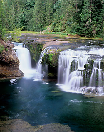 Waterfall Photograph Lewis River Washington