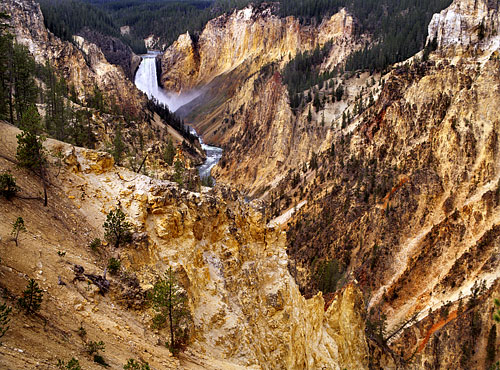 Yellowstone Falls Grand Canyon of the Yellowstone River, Yellowstone National Park, Wyoming - photographer David Whitten davidwhittenphoto.com