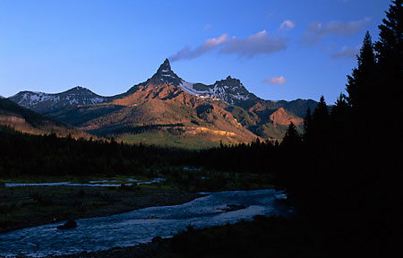 Pilot and Index Peaks Absaroka Mountains Clarks Fork River Wyoming photography