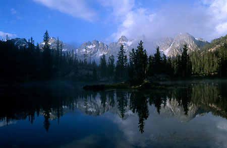 Alice Lake photo, Sawtooth Mountains, Idaho photography Sawtooth National Recreation Area
